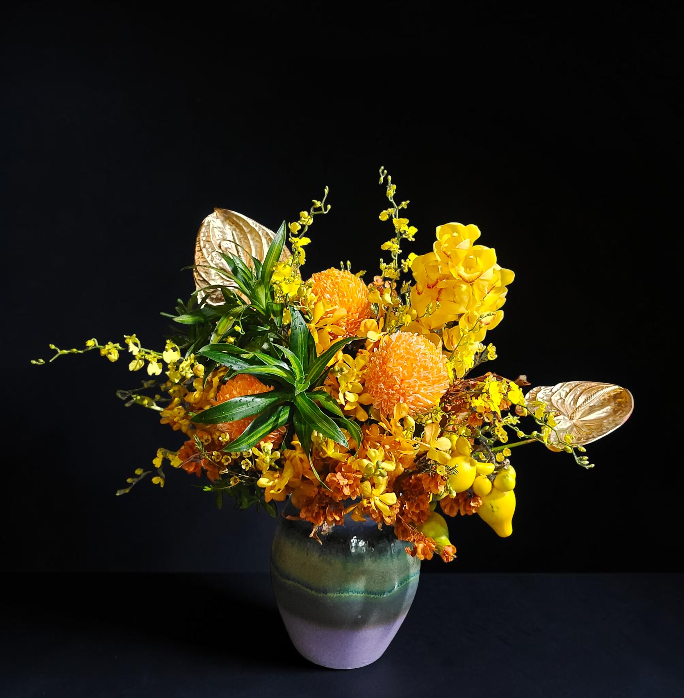 Mira Fleur corporate floral — installation, mira palette