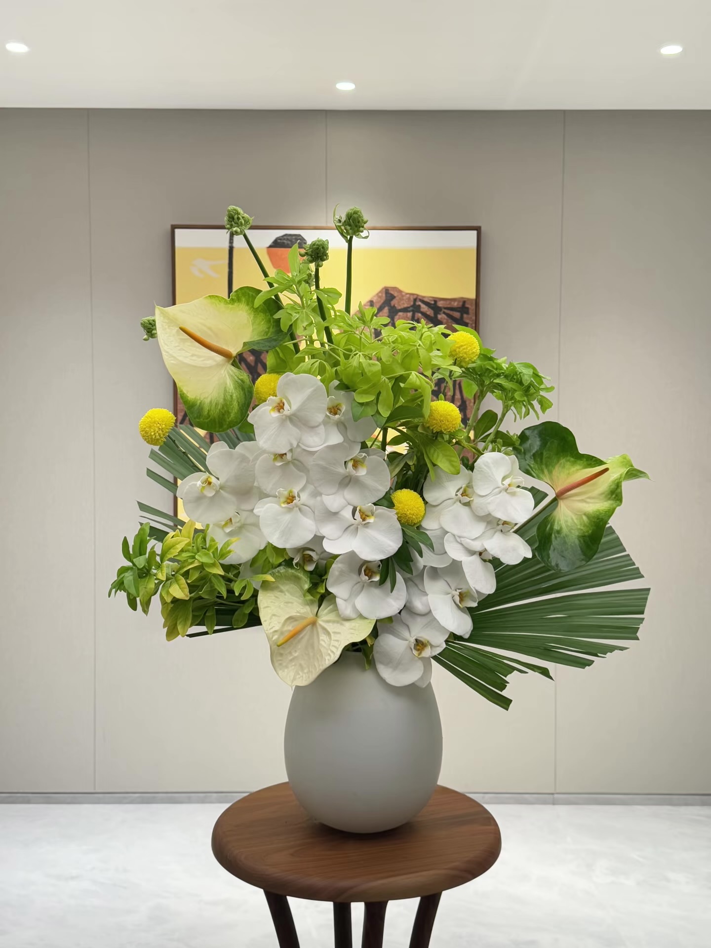 Mira Fleur corporate floral — installation, mira palette