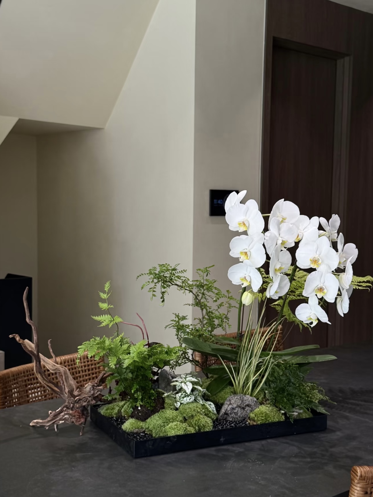 Mira Fleur corporate floral — installation, mira palette