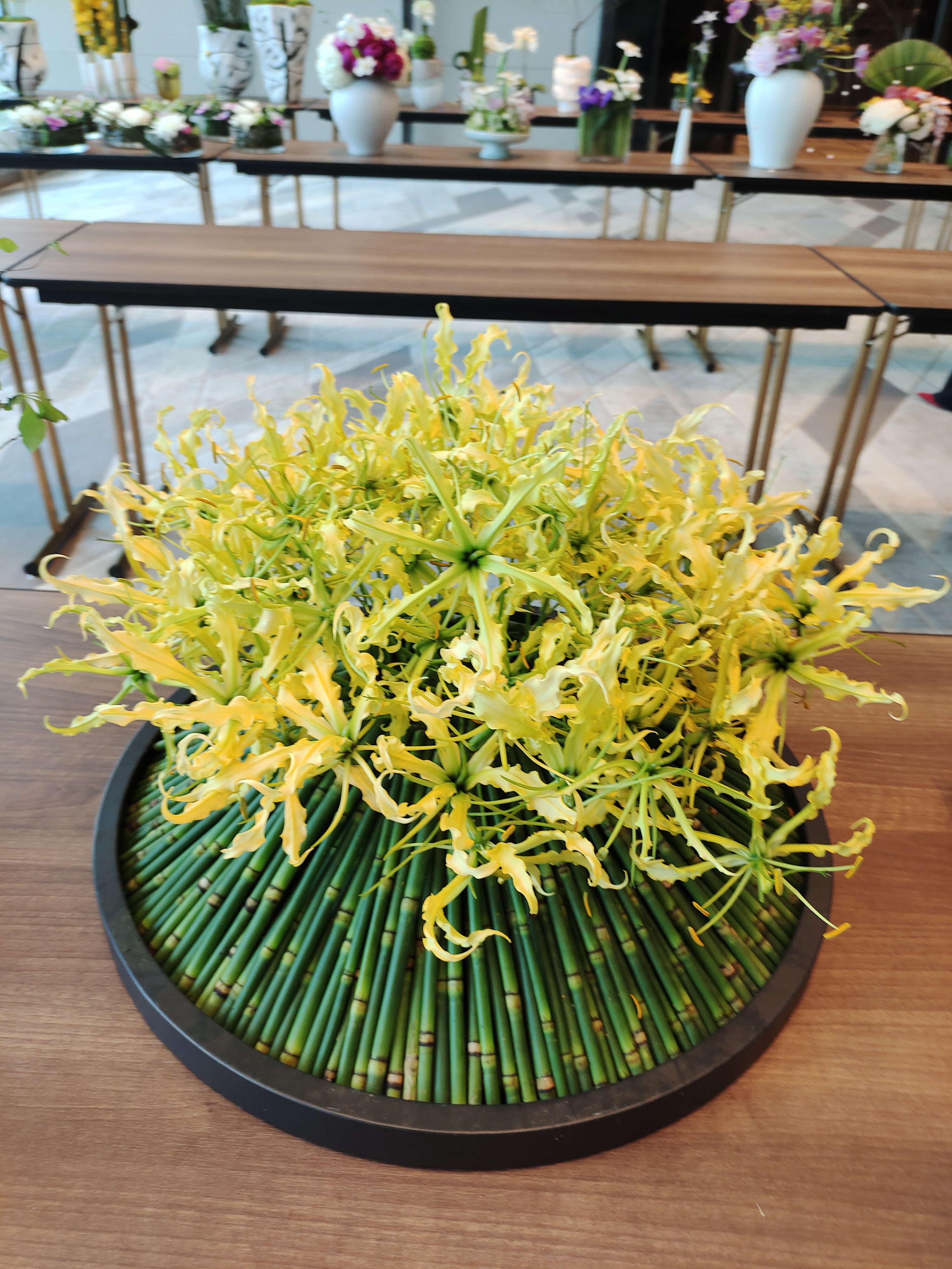 Mira Fleur corporate floral — installation, mira palette