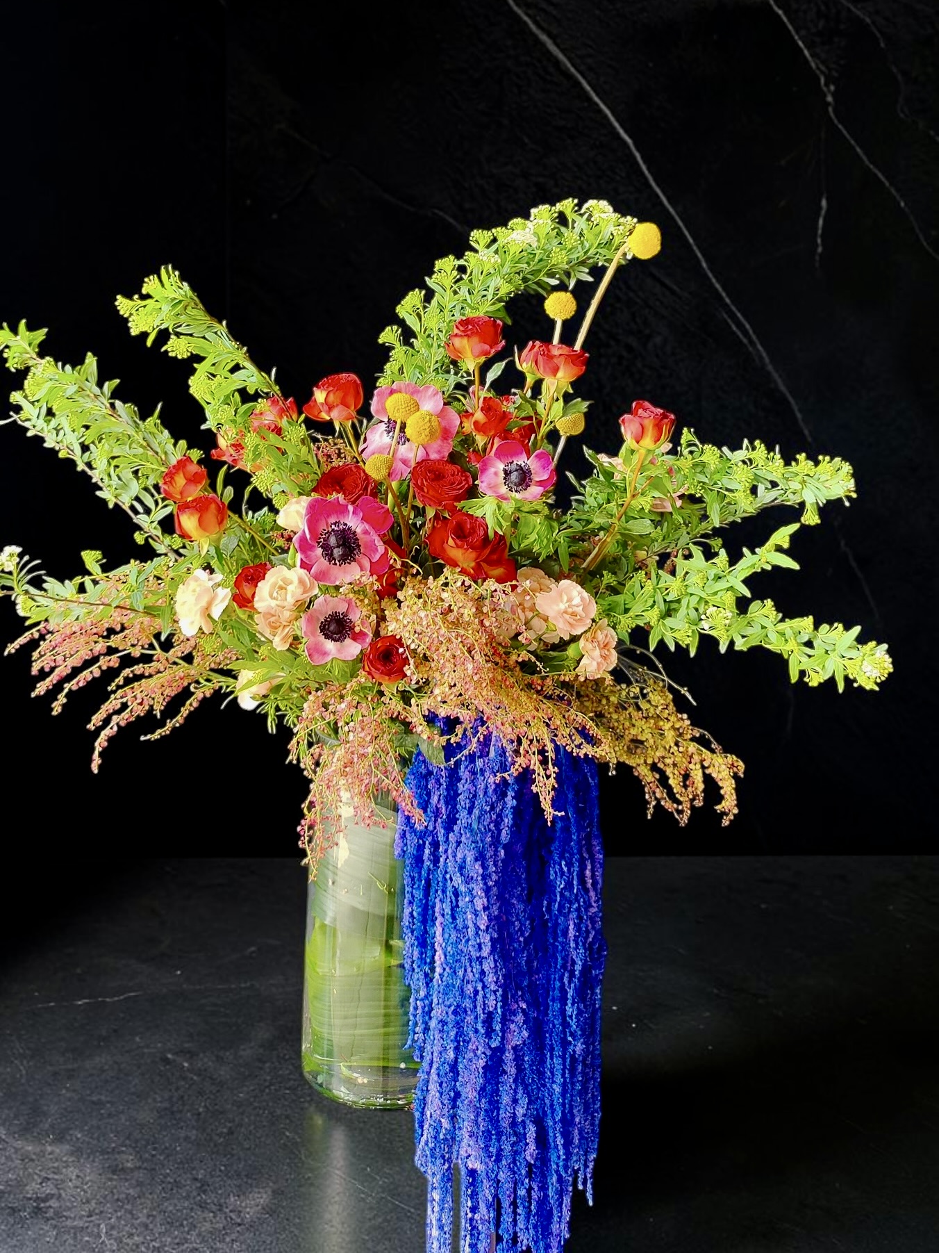 Mira Fleur corporate floral — installation, mira palette