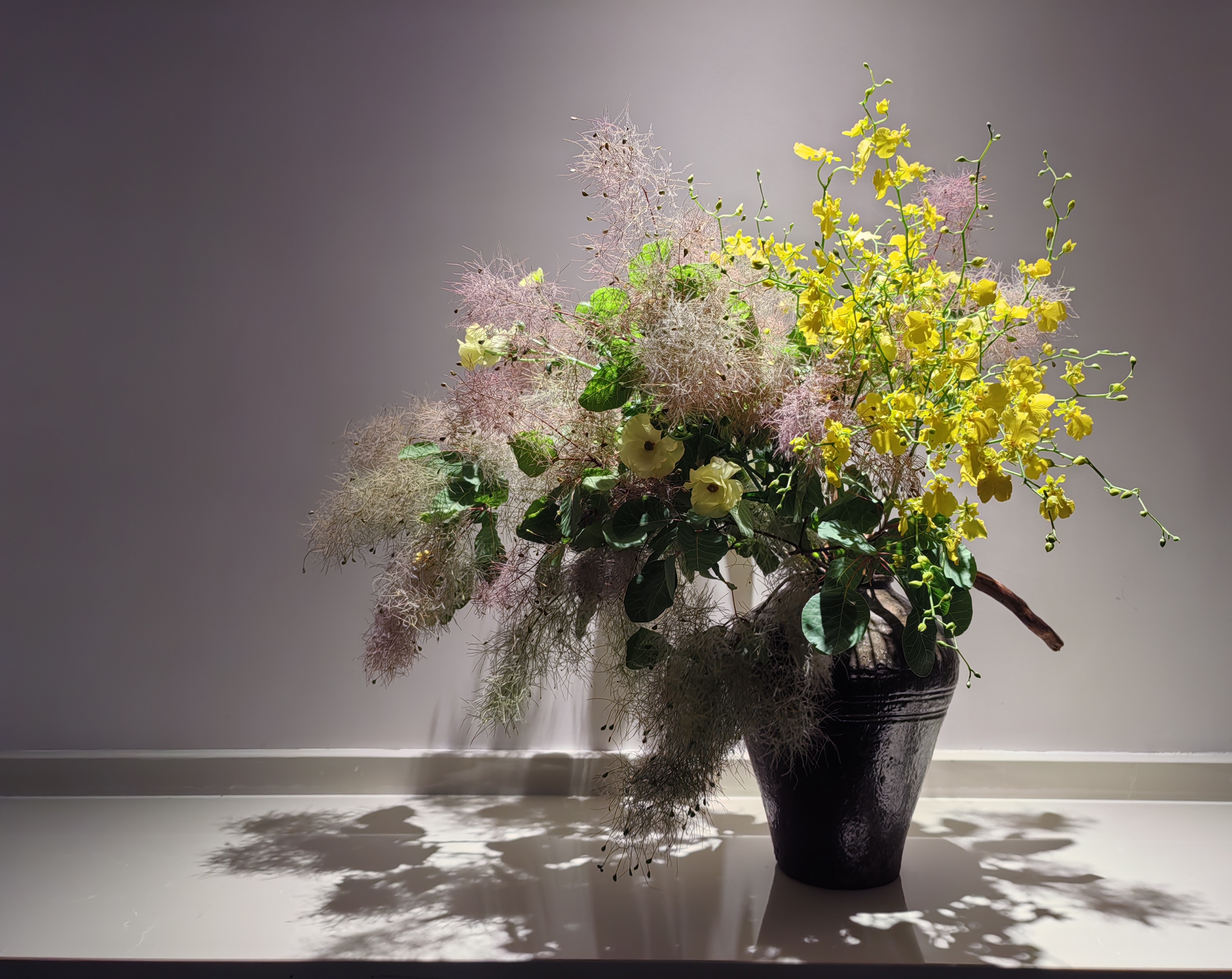 Mira Fleur corporate floral — installation, mira palette