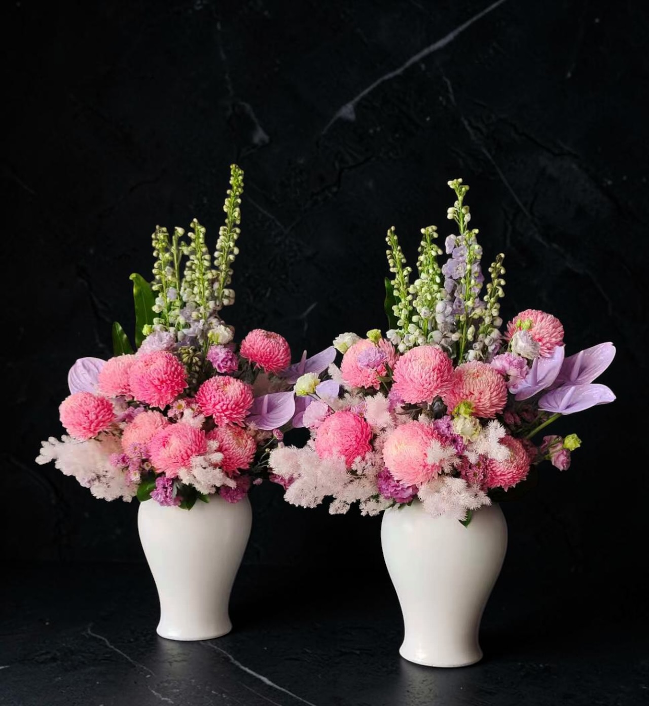 Mira Fleur corporate floral — installation, mira palette
