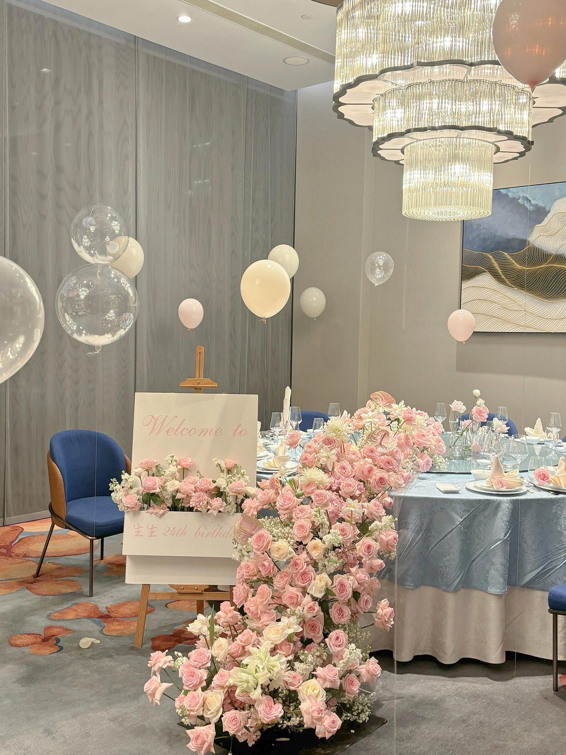 Mira Fleur event floral — tablescape, mira palette