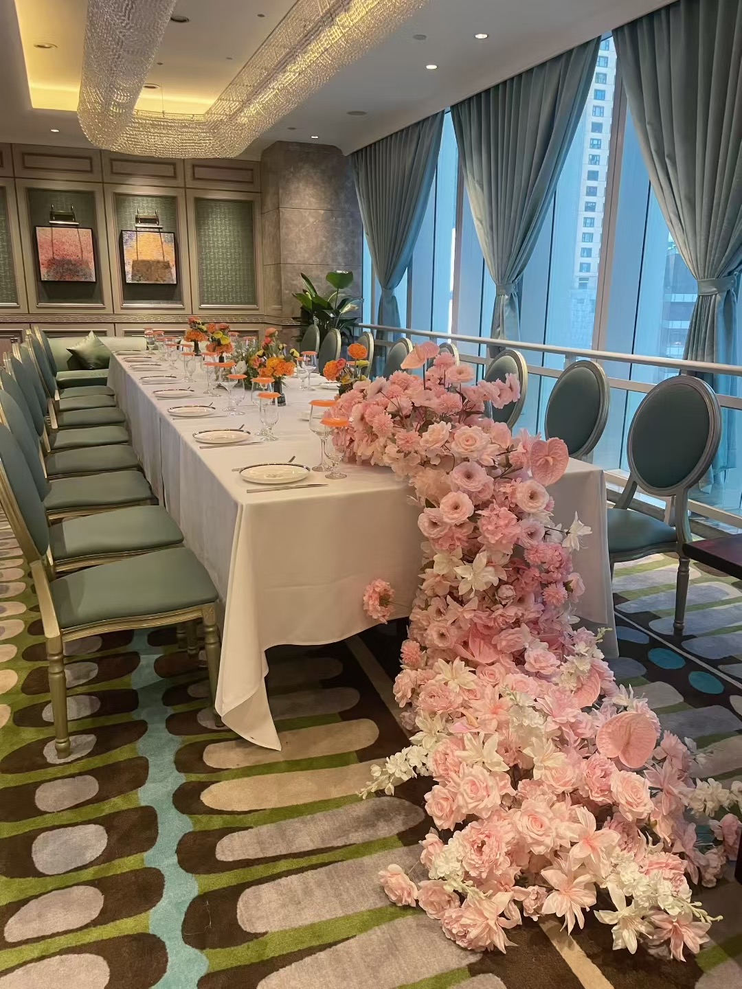 Mira Fleur event floral — tablescape, mira palette