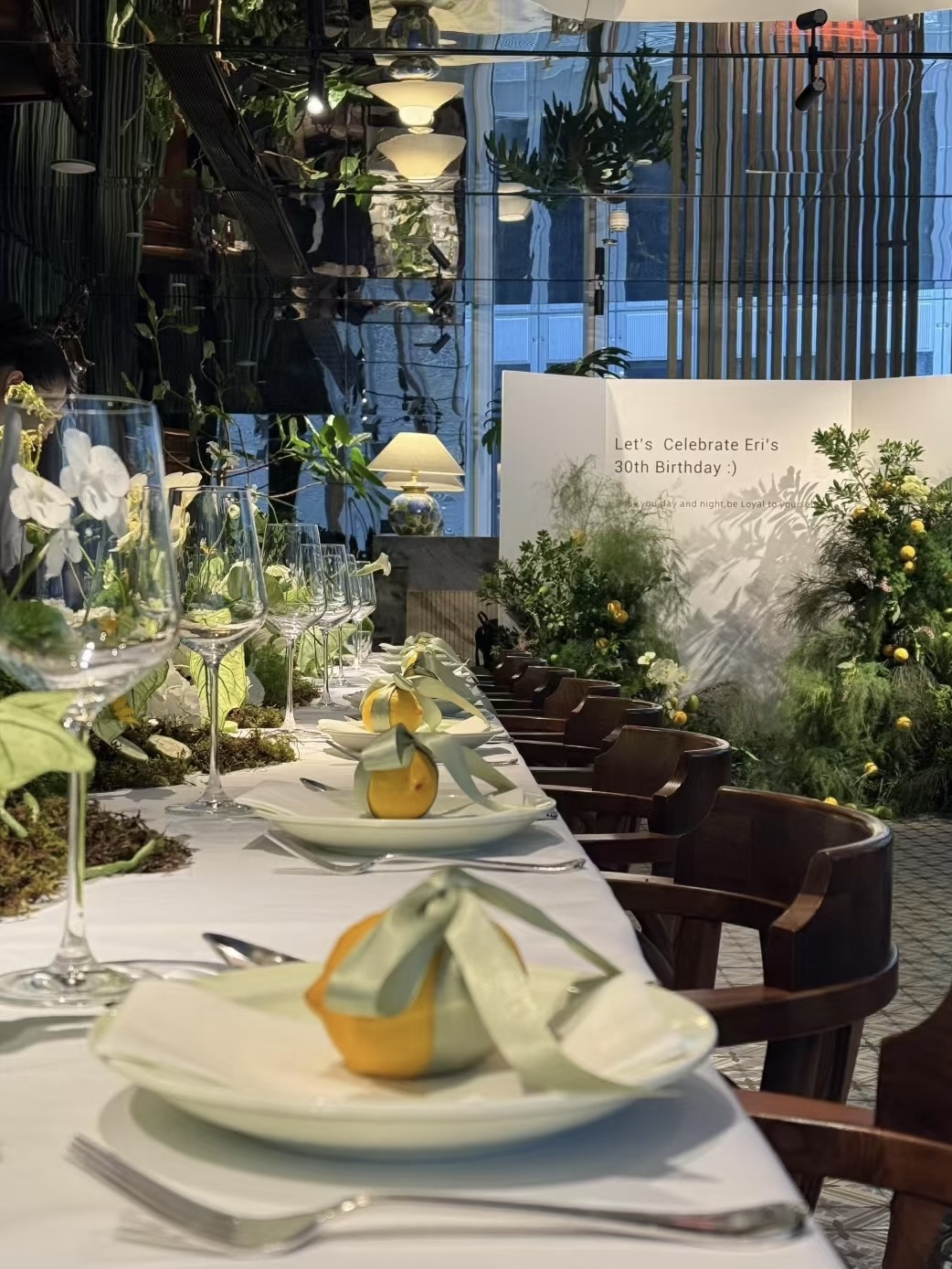 Mira Fleur event floral — tablescape, mira palette